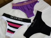 KIT CALCINHA  MICROFIBRA SEXKISS COM 6 PÇS